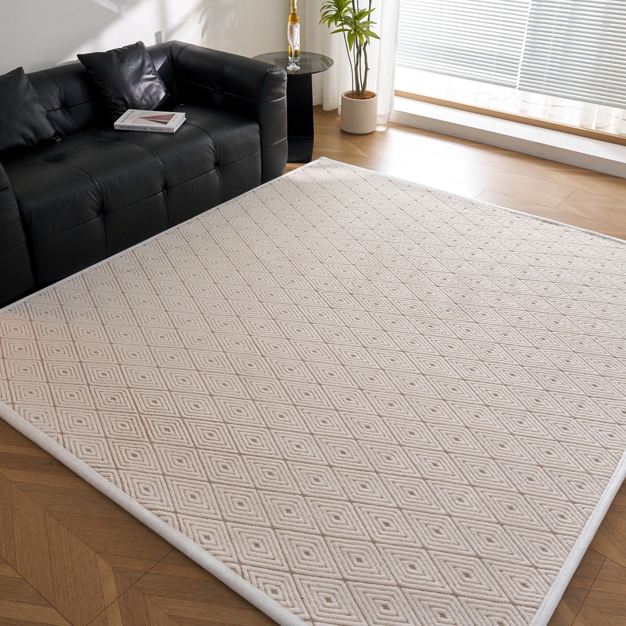 91家纺网 家纺一手货源 找家纺 航途席业 2025新款亲肤舒适地垫 梦回-仙米