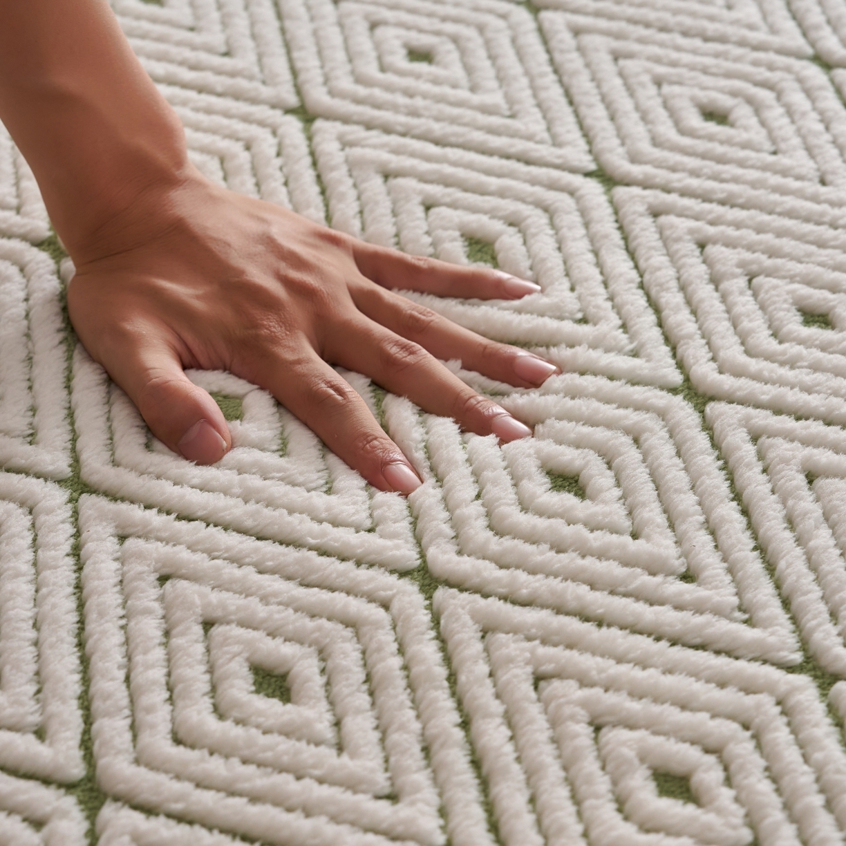 91家纺网 家纺一手货源 找家纺 航途席业 2025新款亲肤舒适地垫 梦回-竹绿