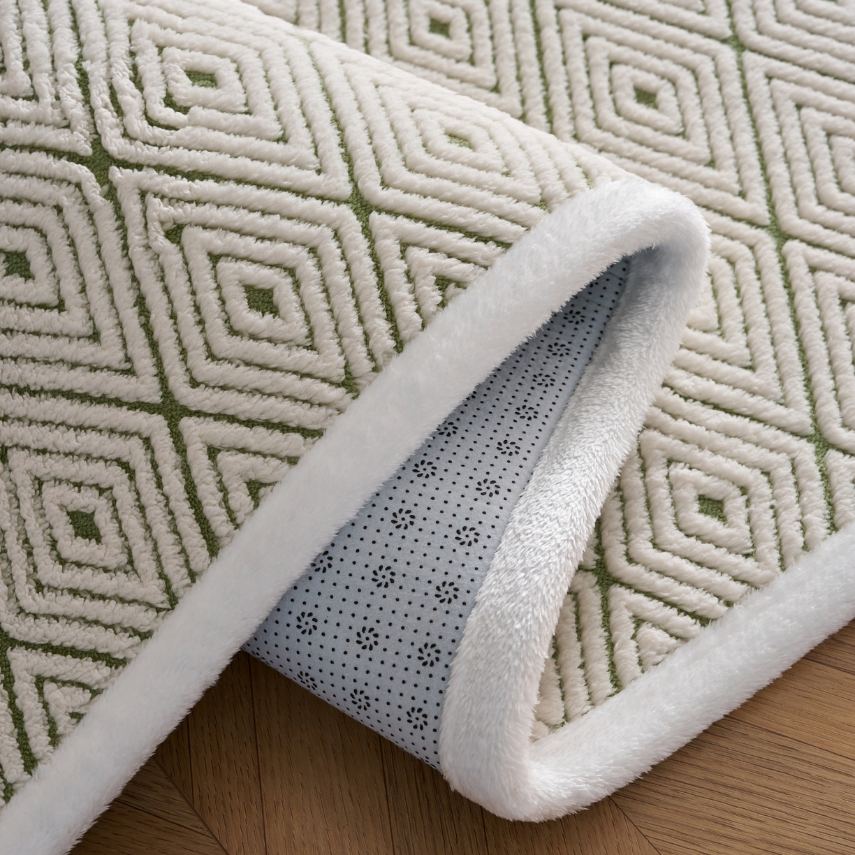 91家纺网 家纺一手货源 找家纺 航途席业 2025新款亲肤舒适地垫 梦回-竹绿