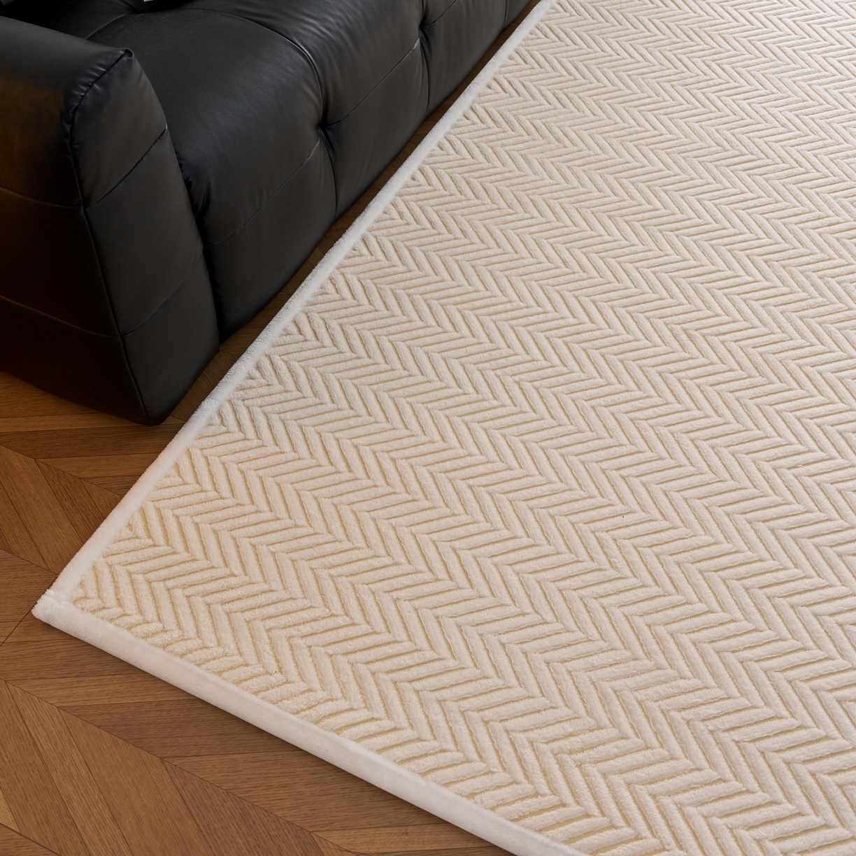 91家纺网 家纺一手货源 找家纺 航途席业 2025新款亲肤舒适地垫 莫妮-暖月