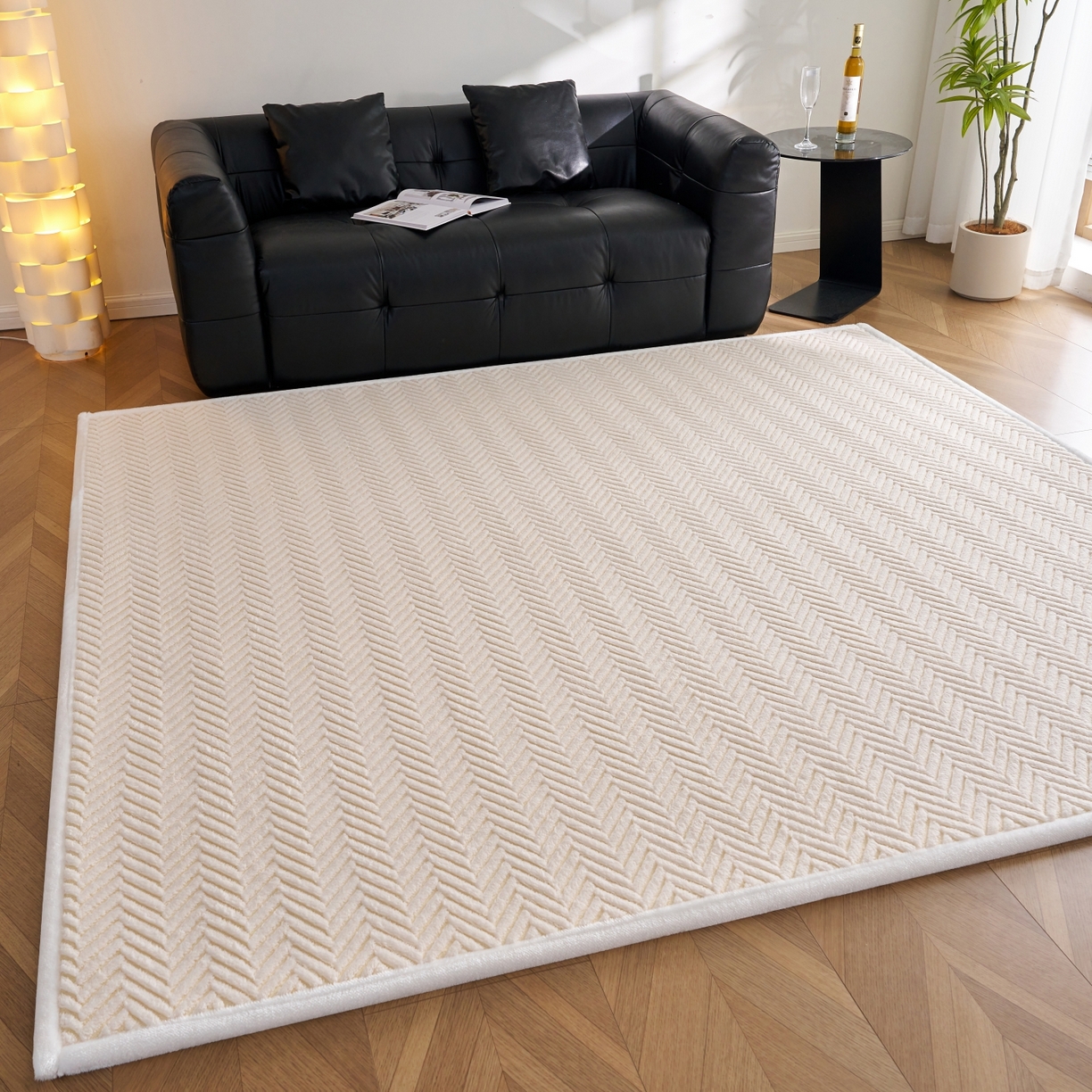 91家纺网 家纺一手货源 找家纺 航途席业 2025新款亲肤舒适地垫 莫妮-暖月