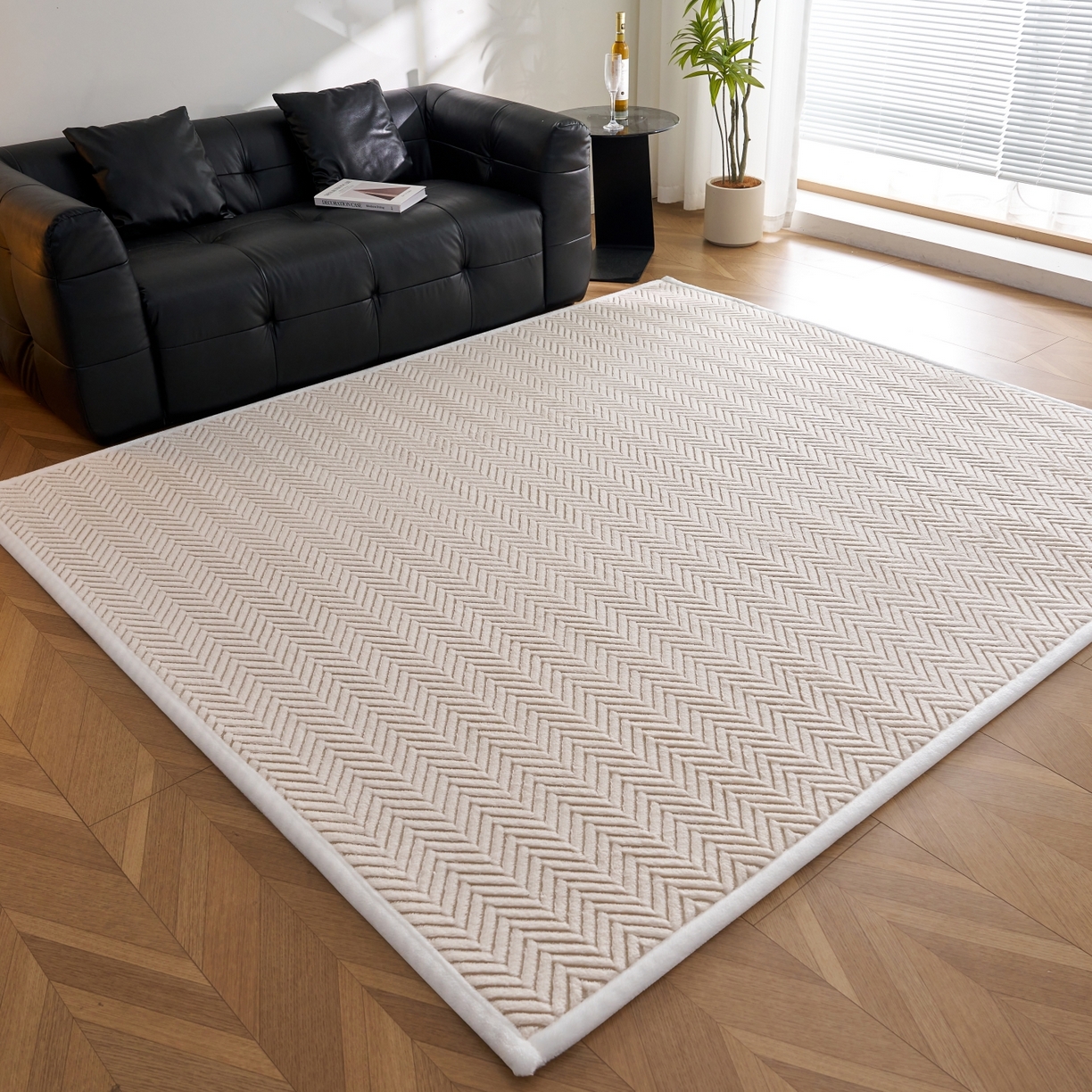 91家纺网 家纺一手货源 找家纺 航途席业 2025新款亲肤舒适地垫 莫尼-仙米