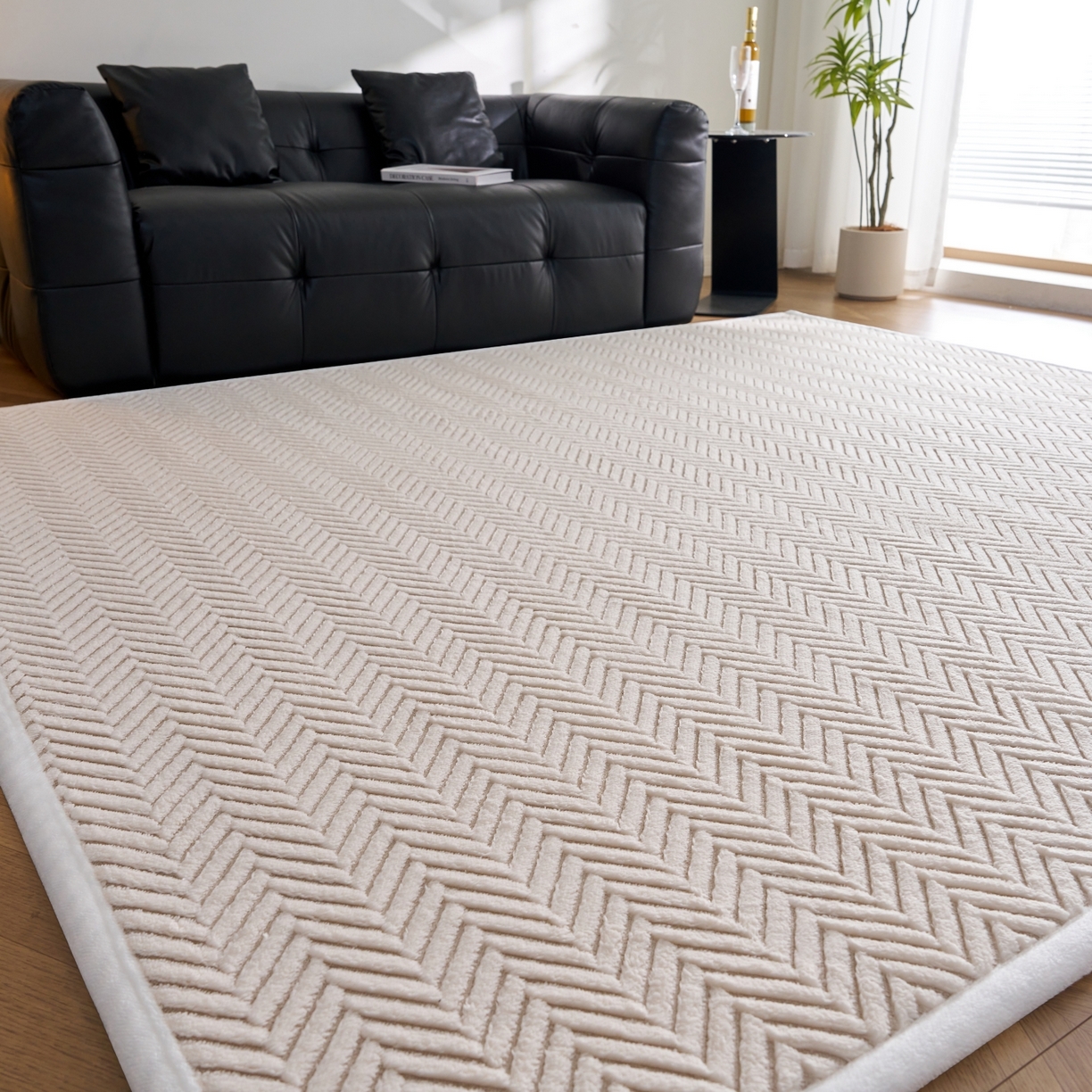 91家纺网 家纺一手货源 找家纺 航途席业 2025新款亲肤舒适地垫 莫尼-仙米