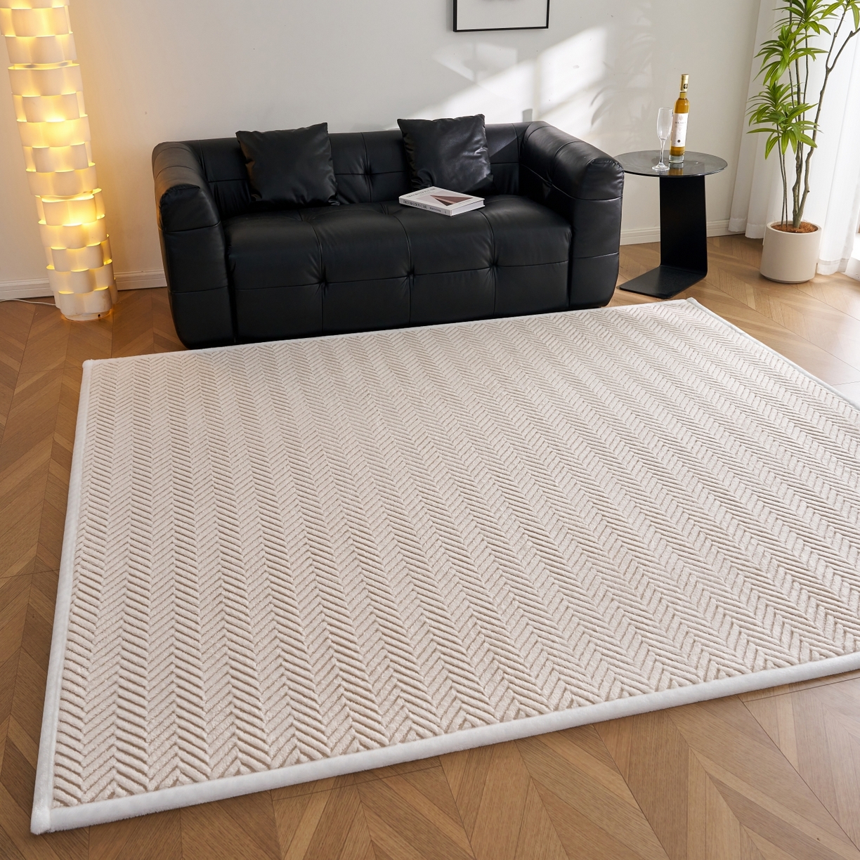 91家纺网 家纺一手货源 找家纺 航途席业 2025新款亲肤舒适地垫 莫尼-仙米