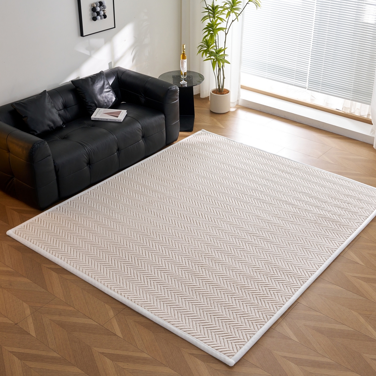 91家纺网 家纺一手货源 找家纺 航途席业 2025新款亲肤舒适地垫 莫尼-仙米