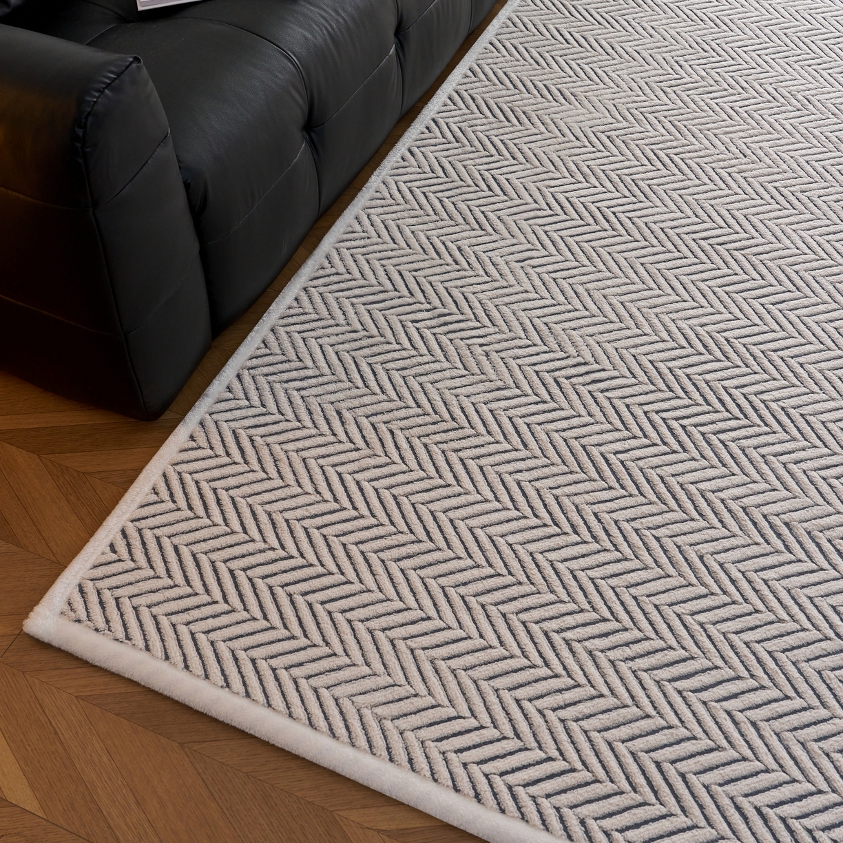 91家纺网 家纺一手货源 找家纺 航途席业 2025新款亲肤舒适地垫 莫尼-远蓝