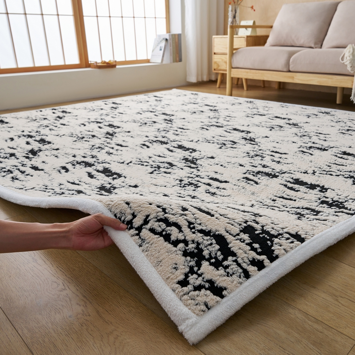 91家纺网 家纺一手货源 找家纺 航途席业 2025新款亲肤舒适地垫 银河-皓月