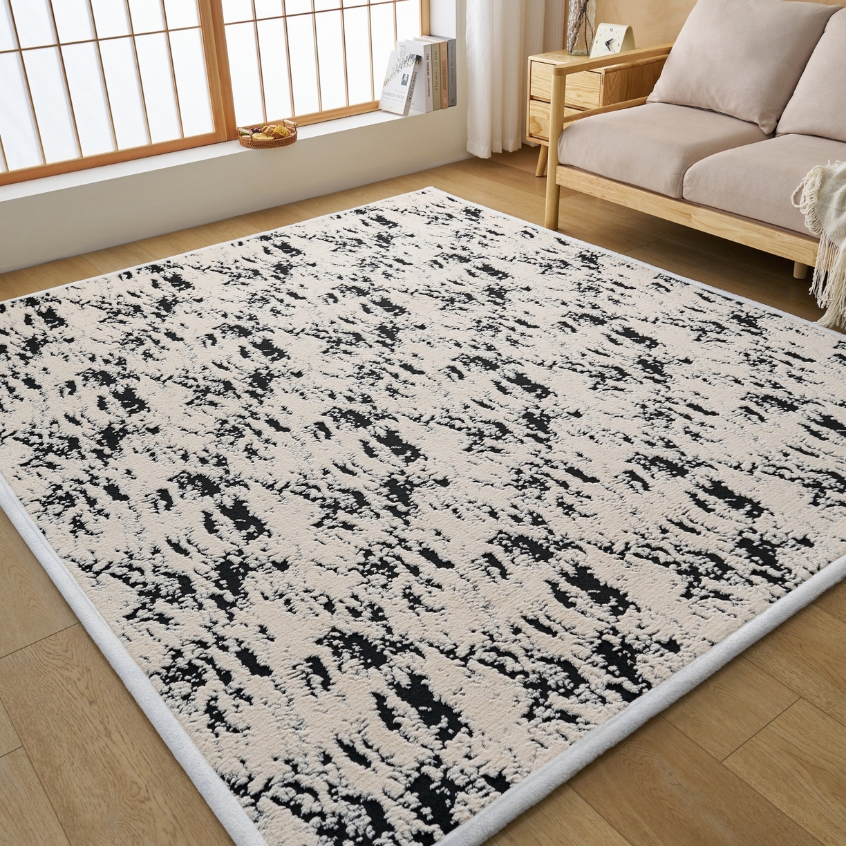 91家纺网 家纺一手货源 找家纺 航途席业 2025新款亲肤舒适地垫 银河-皓月