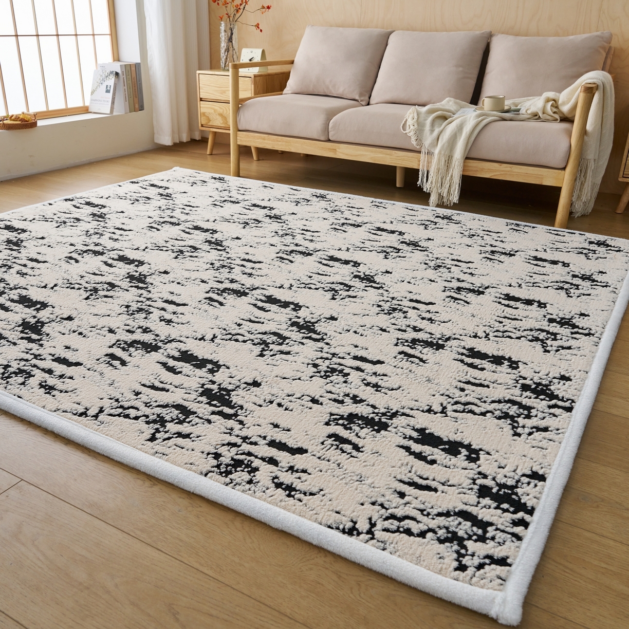 91家纺网 家纺一手货源 找家纺 航途席业 2025新款亲肤舒适地垫 银河-皓月