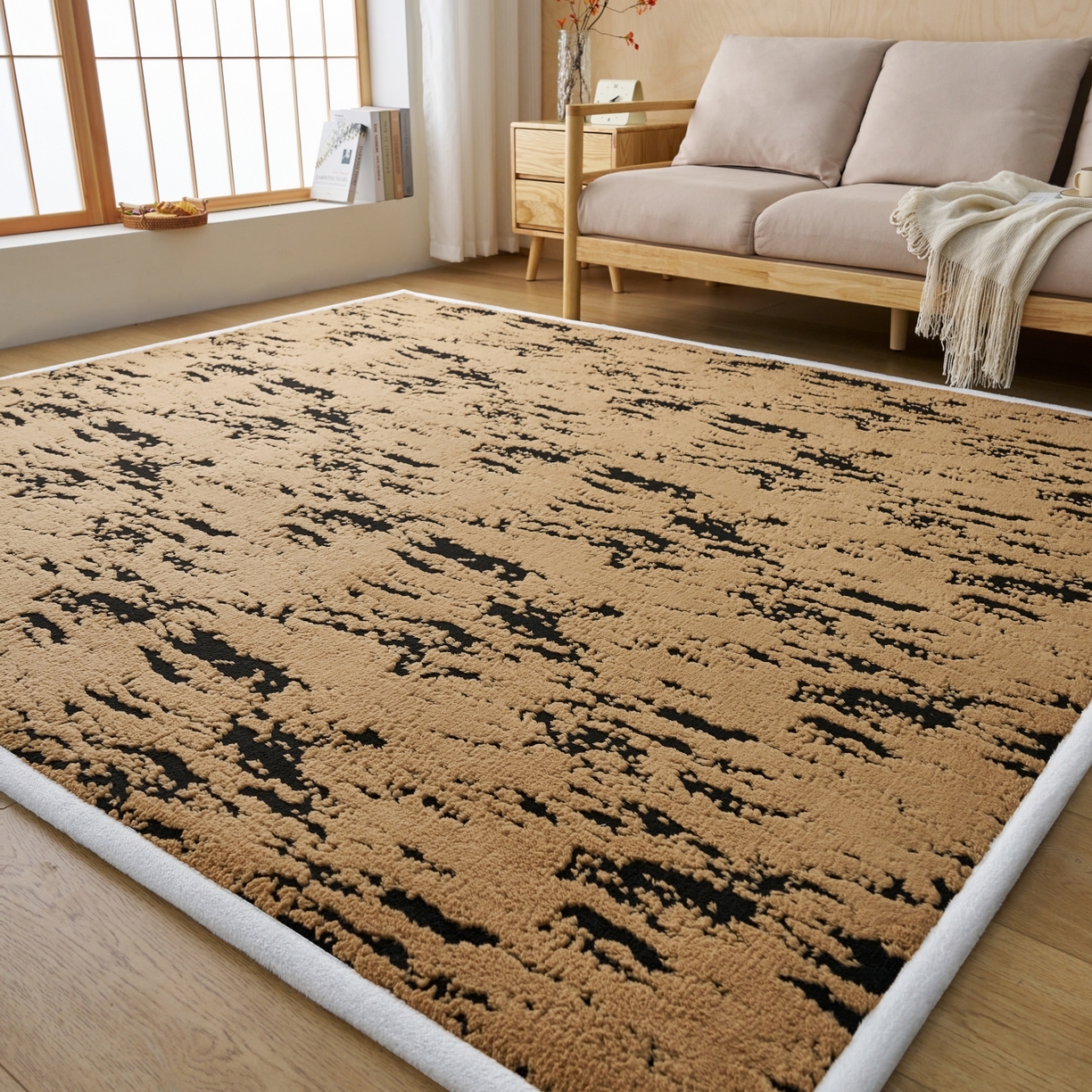 91家纺网 家纺一手货源 找家纺 航途席业 2025新款亲肤舒适地垫 银河-云咖