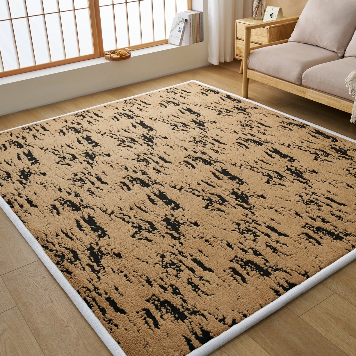 91家纺网 家纺一手货源 找家纺 航途席业 2025新款亲肤舒适地垫 银河-云咖