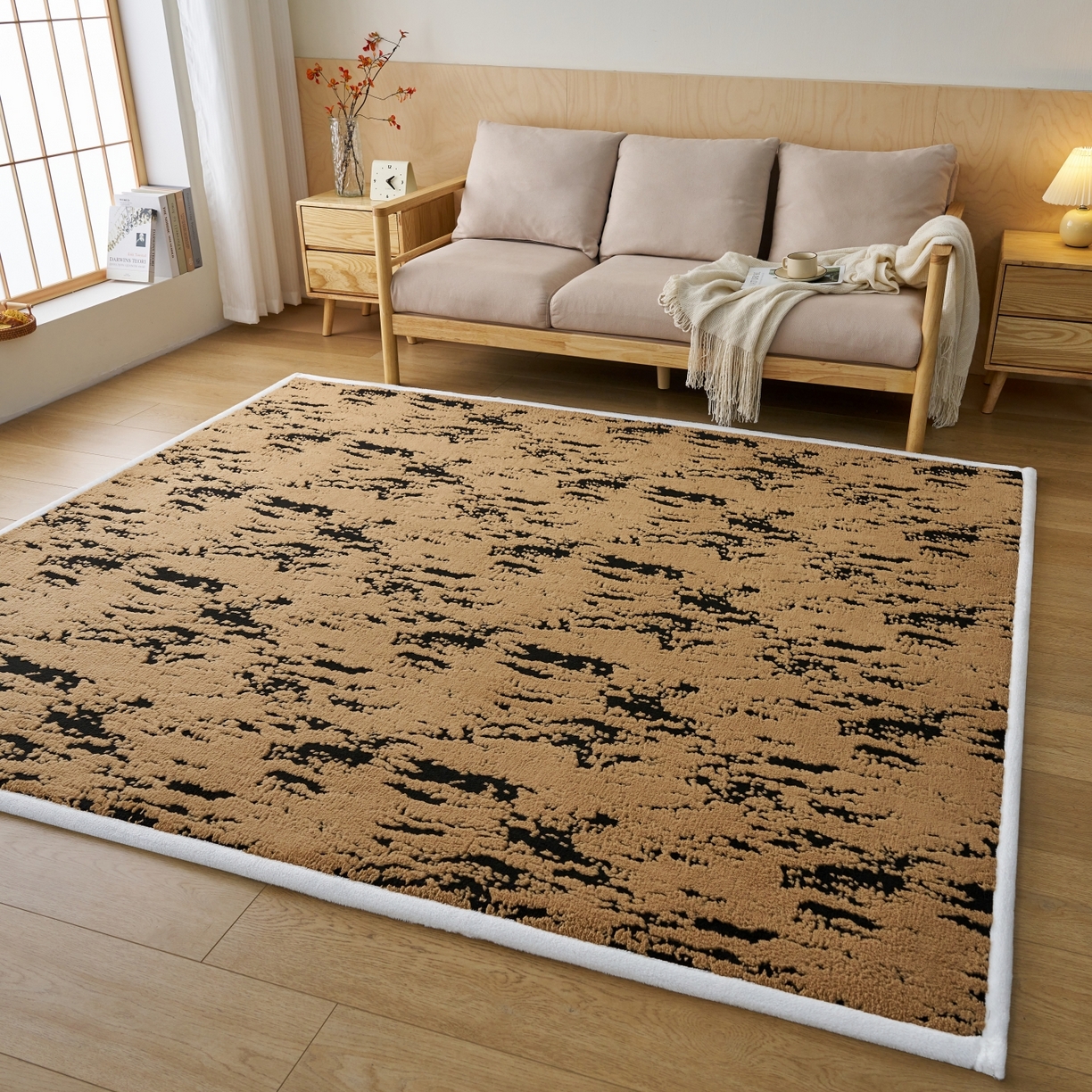 91家纺网 家纺一手货源 找家纺 航途席业 2025新款亲肤舒适地垫 银河-云咖