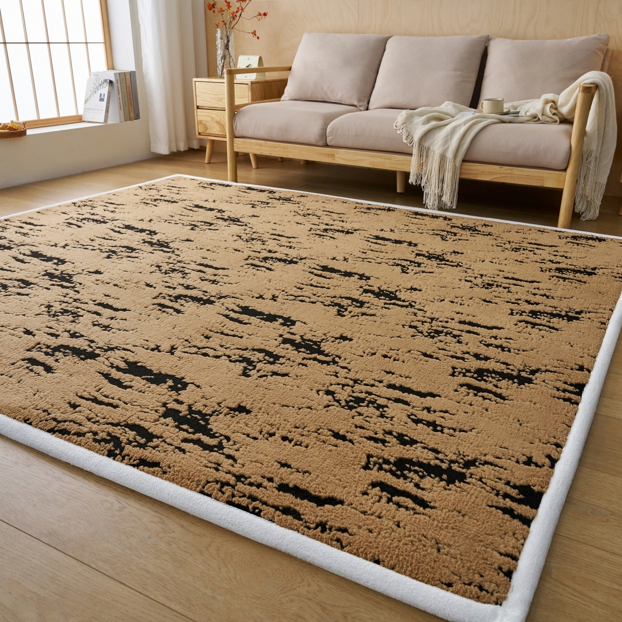 91家纺网 家纺一手货源 找家纺 航途席业 2025新款亲肤舒适地垫 银河-云咖