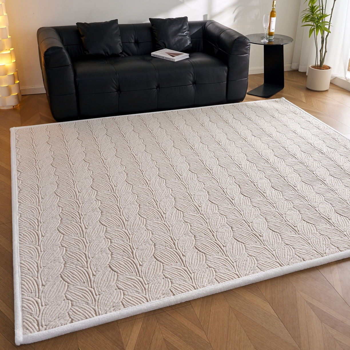 91家纺网 家纺一手货源 找家纺 航途席业 2025新款亲肤舒适地垫 羽墨-仙米