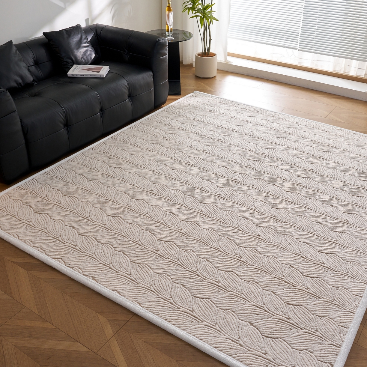 91家纺网 家纺一手货源 找家纺 航途席业 2025新款亲肤舒适地垫 羽墨-仙米