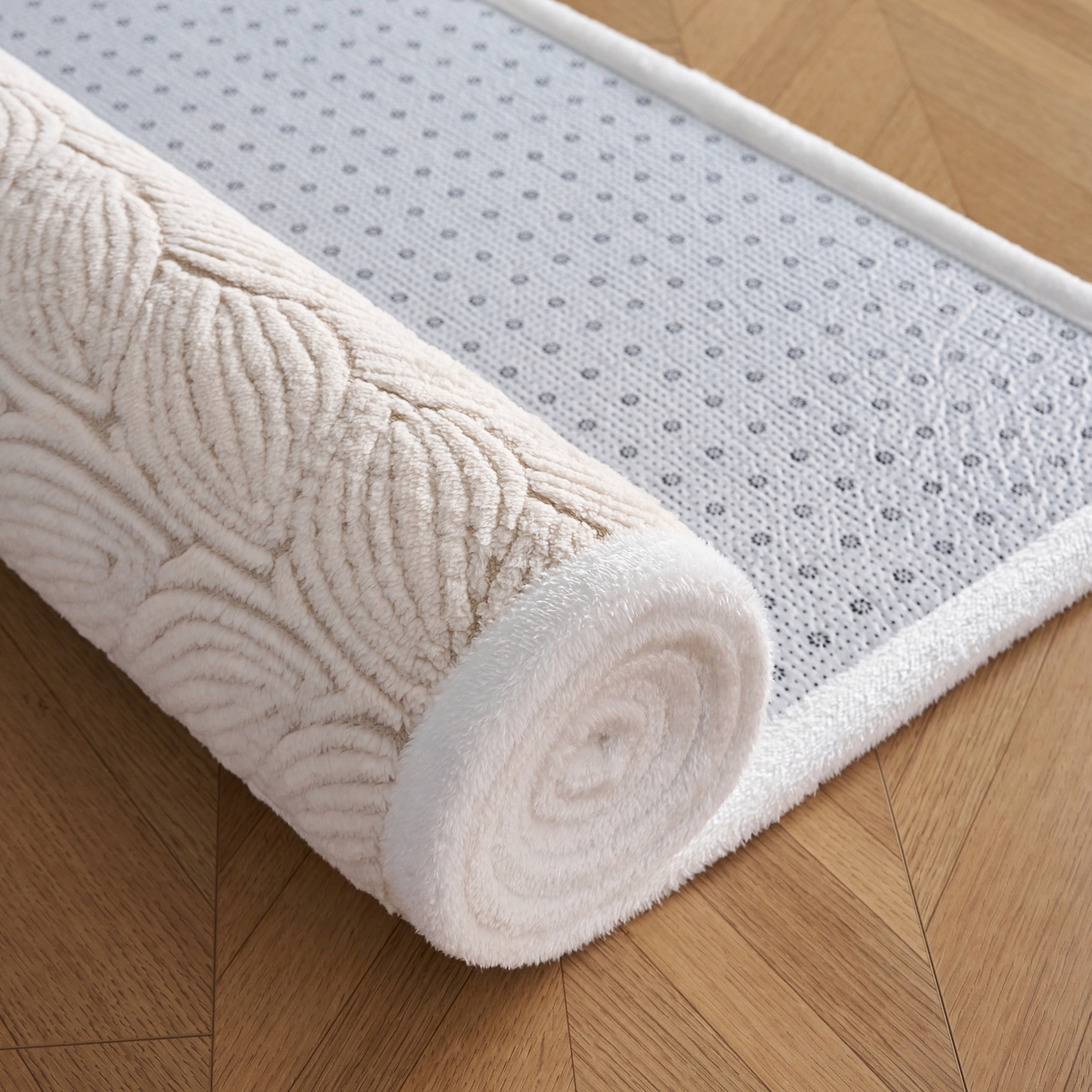 91家纺网 家纺一手货源 找家纺 航途席业 2025新款亲肤舒适地垫 羽墨-仙米