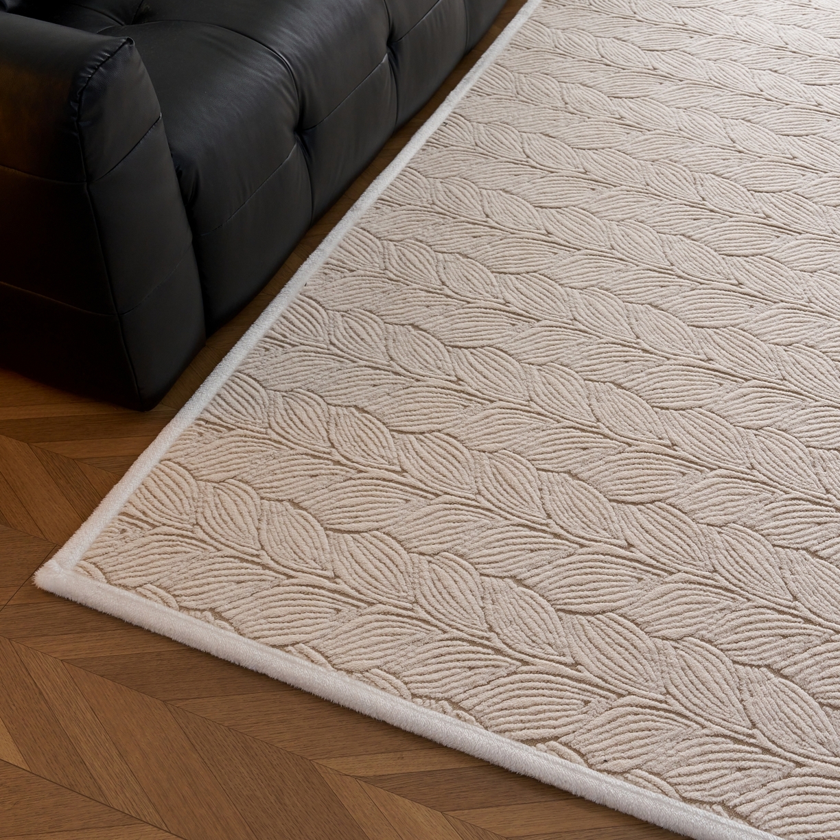 91家纺网 家纺一手货源 找家纺 航途席业 2025新款亲肤舒适地垫 羽墨-仙米