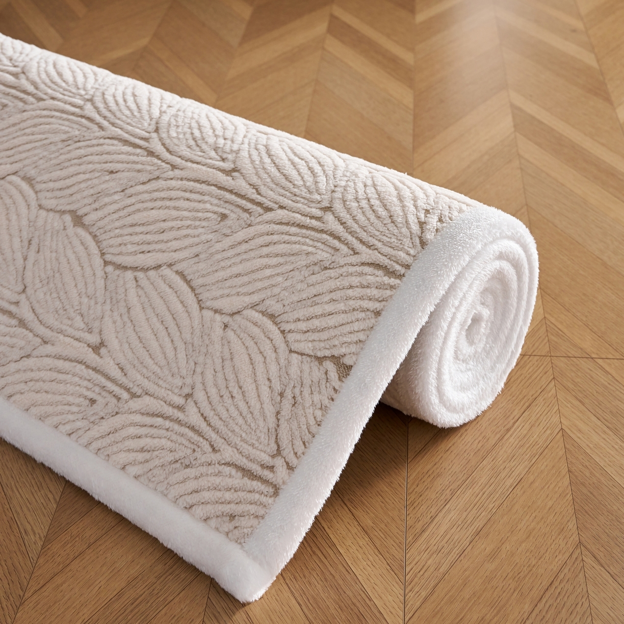 91家纺网 家纺一手货源 找家纺 航途席业 2025新款亲肤舒适地垫 羽墨-仙米