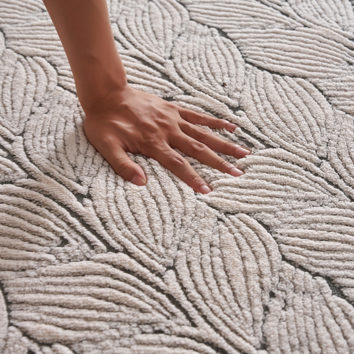 91家纺网 家纺一手货源 找家纺 航途席业 2025新款亲肤舒适地垫 羽墨-烟灰