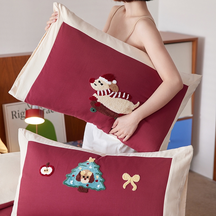 91家纺网 家纺一手货源 找家纺 （总）风向标家纺 2025新款透气软织提花磨毛卡通毛巾绣四件套-风格一