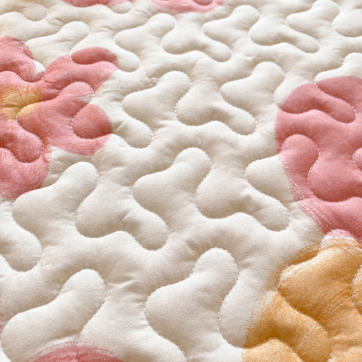 91家纺网 家纺一手货源 找家纺 笠裙 2025新款爆款A类水洗棉印花床盖四件套 床盖-美好