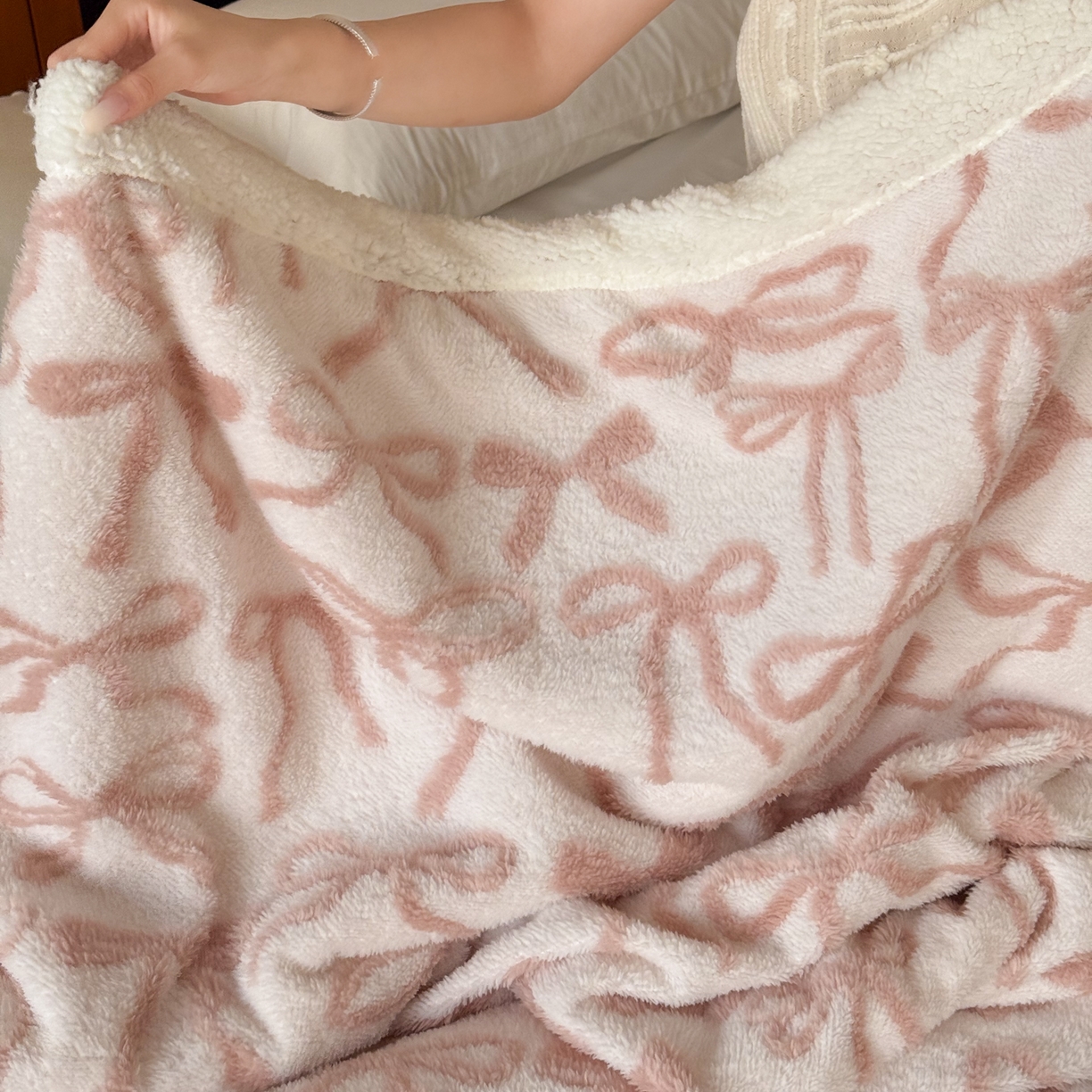 91家纺网 家纺一手货源 找家纺 （总）云栖家居 2025双层加厚单双人毛毯午休毯立体提花羊羔绒盖毯