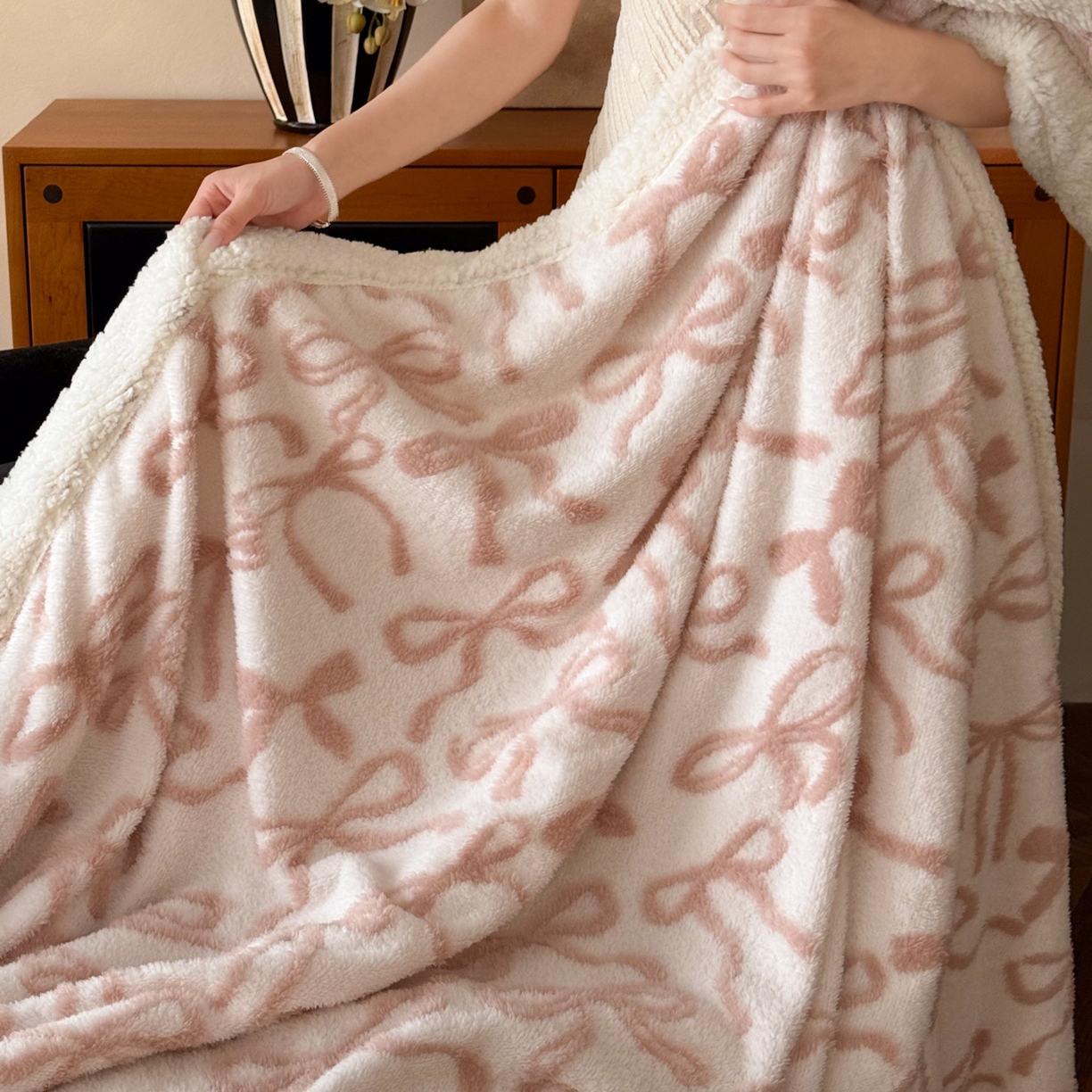 91家纺网 家纺一手货源 找家纺 （总）云栖家居 2025双层加厚单双人毛毯午休毯立体提花羊羔绒盖毯