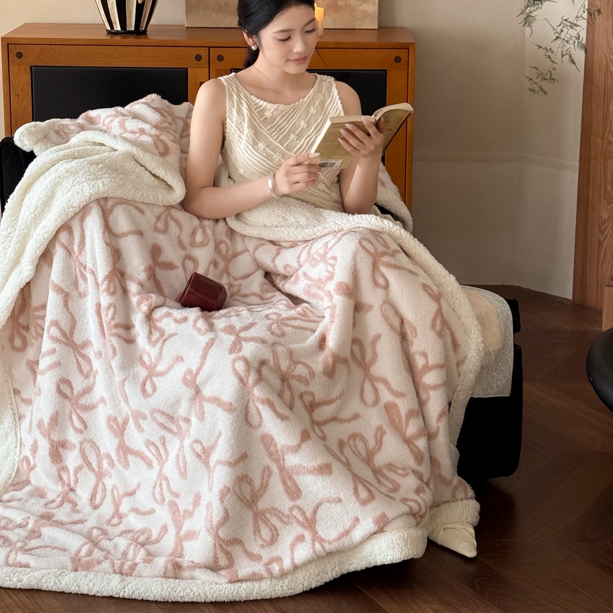 91家纺网 家纺一手货源 找家纺 （总）云栖家居 2025双层加厚单双人毛毯午休毯立体提花羊羔绒盖毯