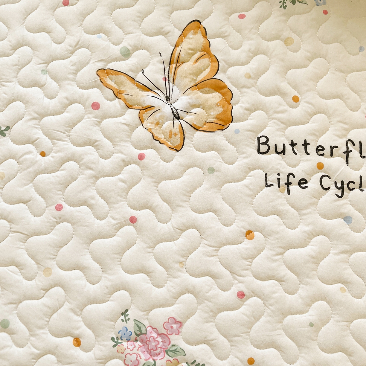 91家纺网 家纺一手货源 找家纺 笠裙 2025新款爆款A类水洗棉印花床盖四件套 床盖-比翼