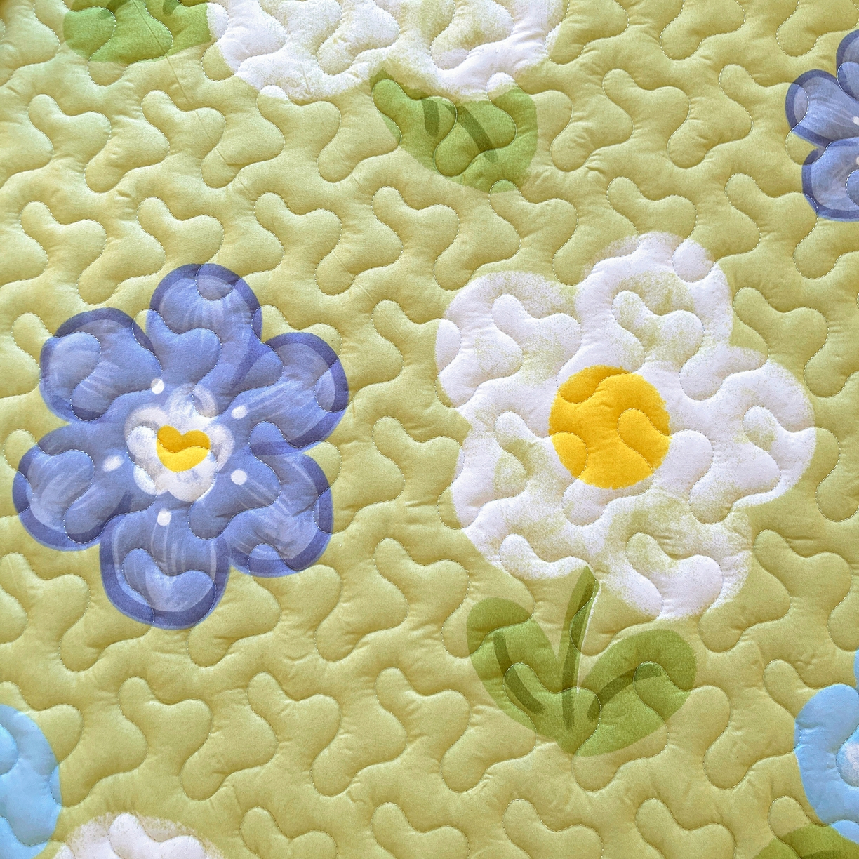 91家纺网 家纺一手货源 找家纺 笠裙 2025新款爆款A类水洗棉印花床盖四件套 床盖-花爱