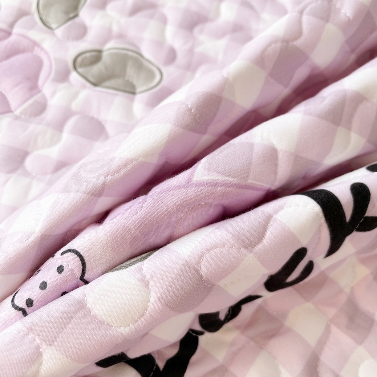 91家纺网 家纺一手货源 找家纺 笠裙 2025新款爆款A类水洗棉印花床盖四件套 床盖-花舞