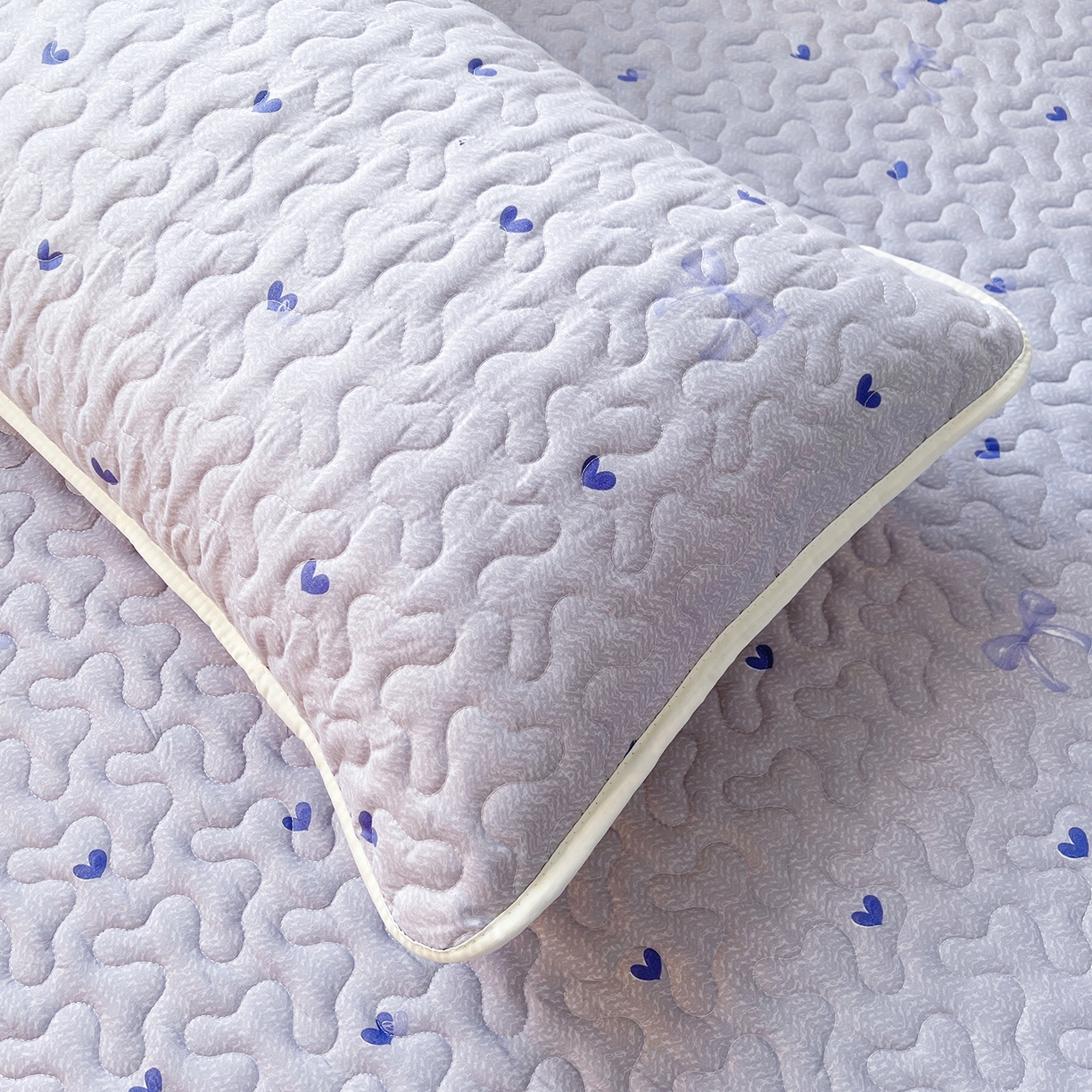 91家纺网 家纺一手货源 找家纺 笠裙 2025新款爆款A类水洗棉印花床盖四件套 床盖-心律