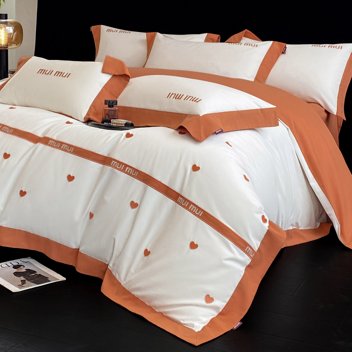 91家纺网 家纺一手货源 找家纺 （总）高端A类加厚保暖全棉磨毛四件套纯棉被套奢侈品同款刺绣轻奢床笠款秋冬床上用品