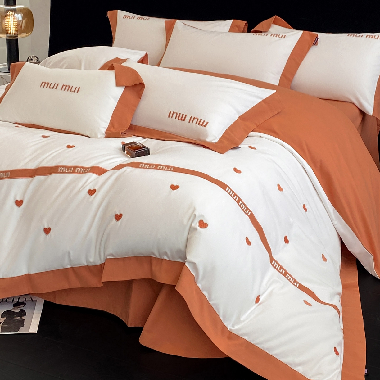 91家纺网 家纺一手货源 找家纺 （总）高端A类加厚保暖全棉磨毛四件套纯棉被套奢侈品同款刺绣轻奢床笠款秋冬床上用品