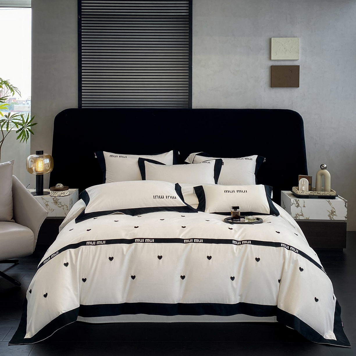 91家纺网 家纺一手货源 找家纺 （总）高端A类加厚保暖全棉磨毛四件套纯棉被套奢侈品同款刺绣轻奢床笠款秋冬床上用品