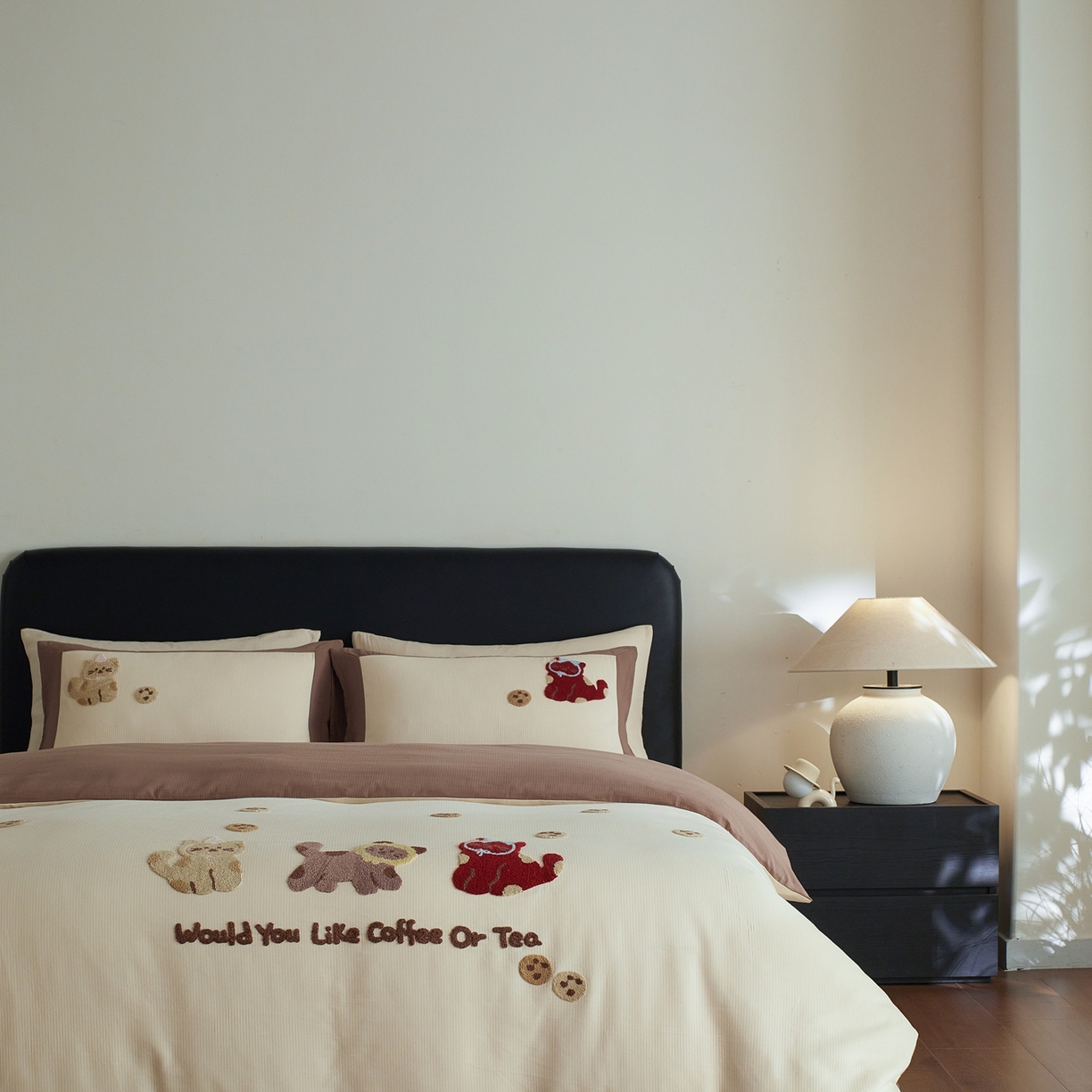 91家纺网 家纺一手货源 找家纺 （总）风向标家纺 2025新款透气软织提花磨毛卡通毛巾绣四件套-风格三