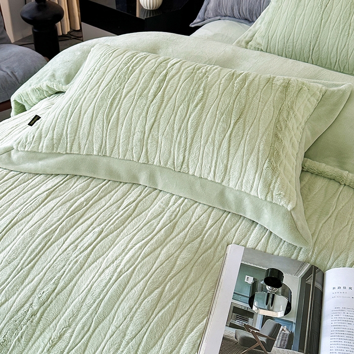 91家纺网 家纺一手货源 找家纺 （总）太阳树 2025新款高克重兔毛绒牛奶绒四件套