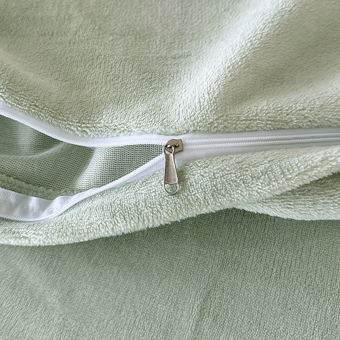 91家纺网 家纺一手货源 找家纺 太阳树 2025新款高克重兔毛绒牛奶绒四件套 海岸香颂—茶绿