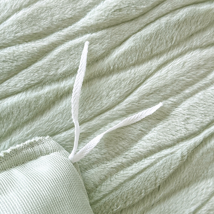 91家纺网 家纺一手货源 找家纺 太阳树 2025新款高克重兔毛绒牛奶绒四件套 海岸香颂—茶绿