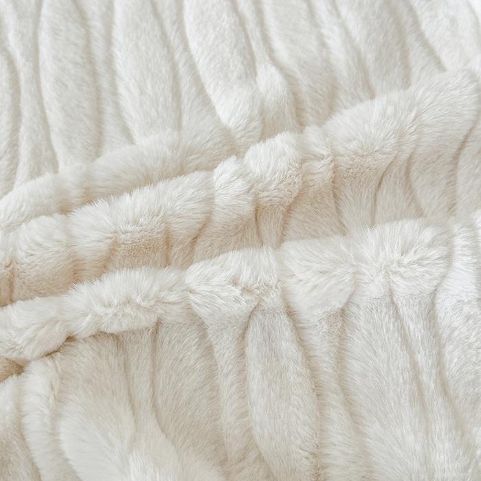 91家纺网 家纺一手货源 找家纺 太阳树 2025新款高克重兔毛绒牛奶绒四件套 海岸香颂—米黄