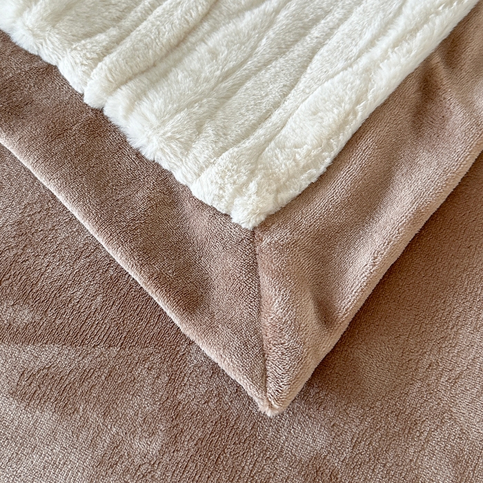 91家纺网 家纺一手货源 找家纺 太阳树 2025新款高克重兔毛绒牛奶绒四件套 海岸香颂—米黄