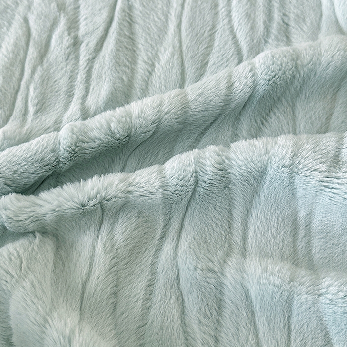 91家纺网 家纺一手货源 找家纺 太阳树 2025新款高克重兔毛绒牛奶绒四件套 海岸香颂—青草绿