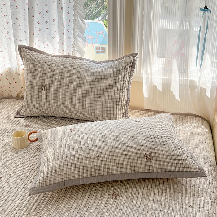 91家纺网 家纺一手货源 找家纺 美优兰 2025新款双面全棉水洗床盖 格利亚