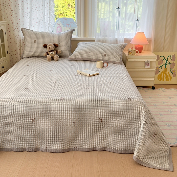 91家纺网 家纺一手货源 找家纺 美优兰 2025新款双面全棉水洗床盖 格利亚