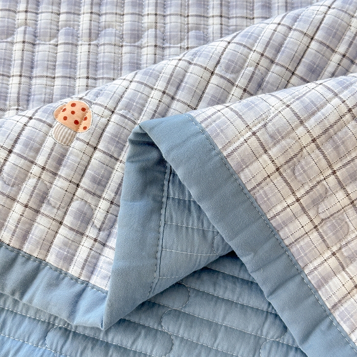 91家纺网 家纺一手货源 找家纺 美优兰 2025新款双面全棉水洗床盖 蘑菇格