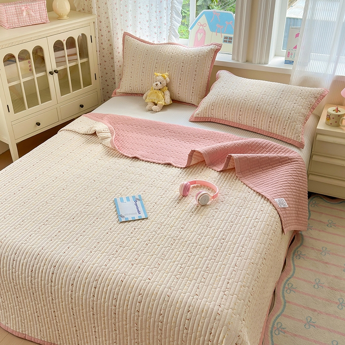 91家纺网 家纺一手货源 找家纺 美优兰 2025新款双面全棉水洗床盖 塞纳花园