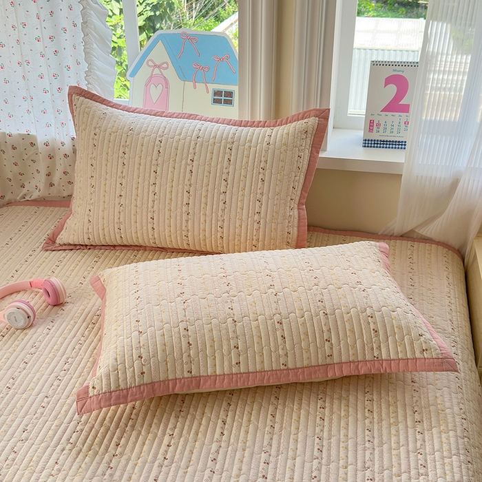 91家纺网 家纺一手货源 找家纺 美优兰 2025新款双面全棉水洗床盖 塞纳花园