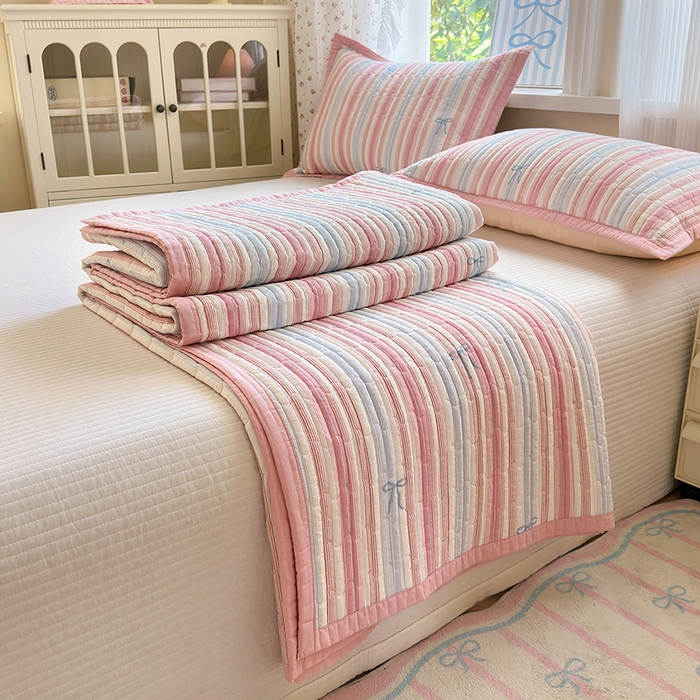 91家纺网 家纺一手货源 找家纺 美优兰 2025新款双面全棉水洗床盖 听海