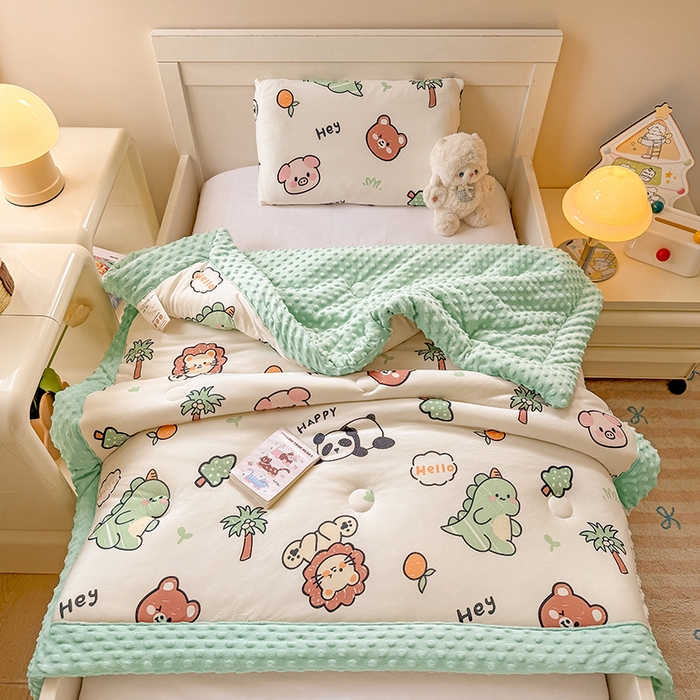 91家纺网 家纺一手货源 找家纺 （总）天瑜家纺205新款A类针织面料手包豆豆绒冬被大豆被