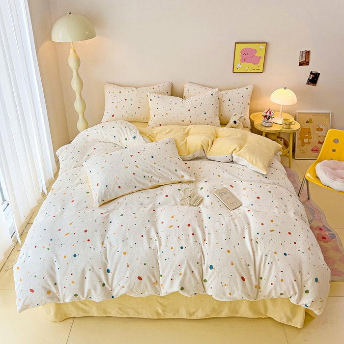 91家纺网 家纺一手货源 找家纺 （总）麦瑞家纺 2025新款印花牛奶绒四件套跑量款